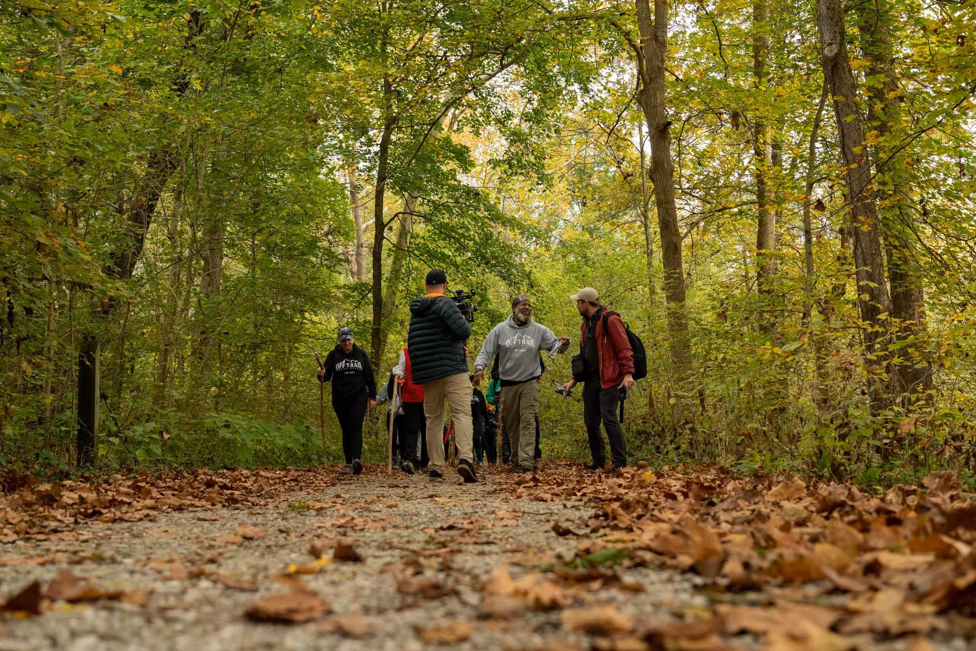 Group of hikers on the trail