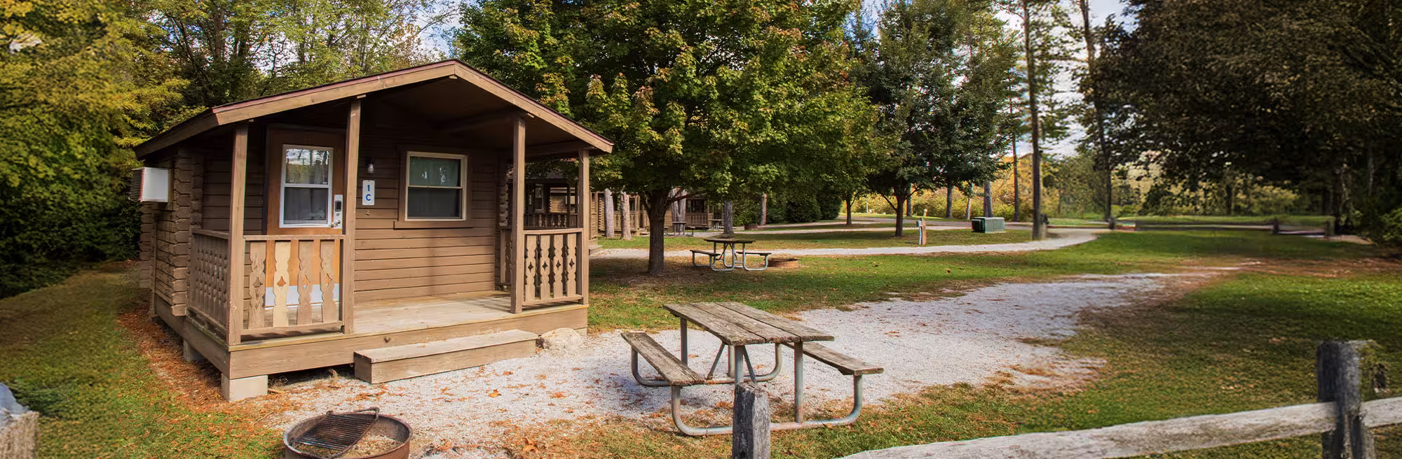 a picnic table in a park