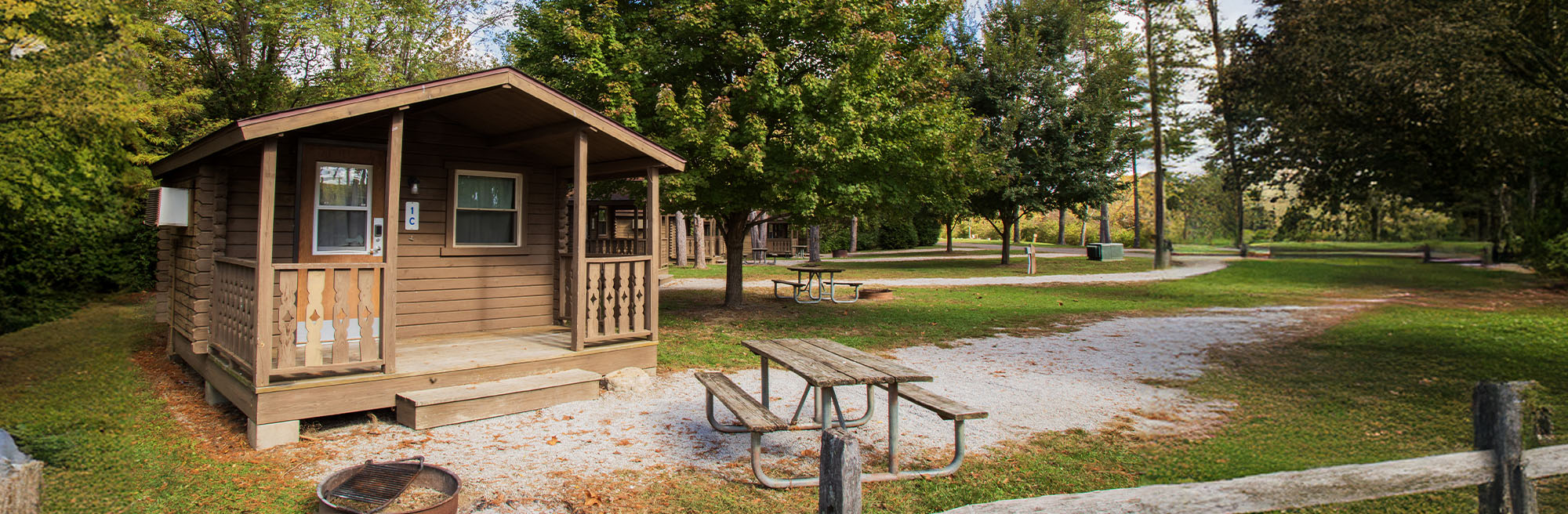 a picnic table in a park
