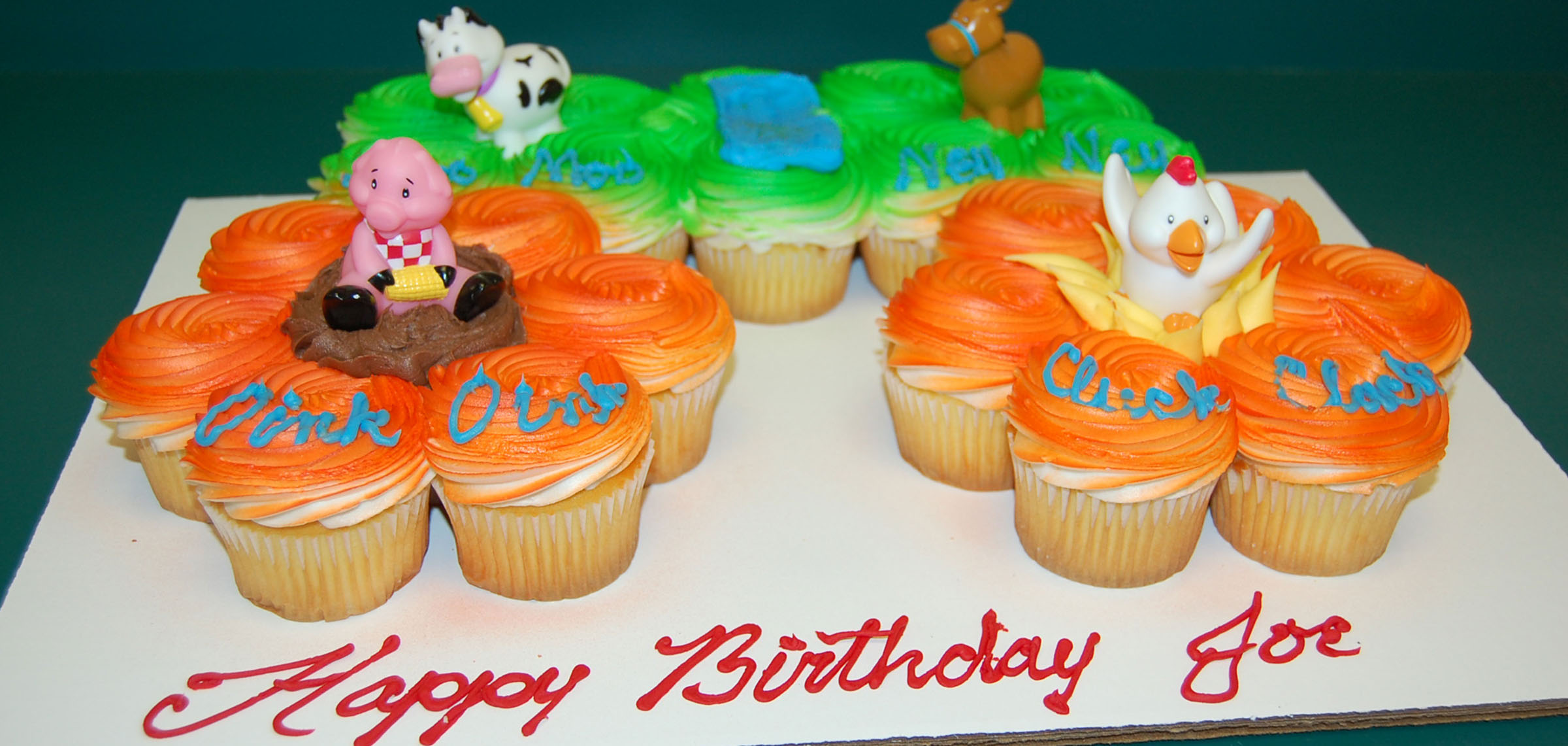Cupcakes decorated for a birthday party