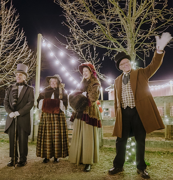 Carolers at Holidays on the Farm