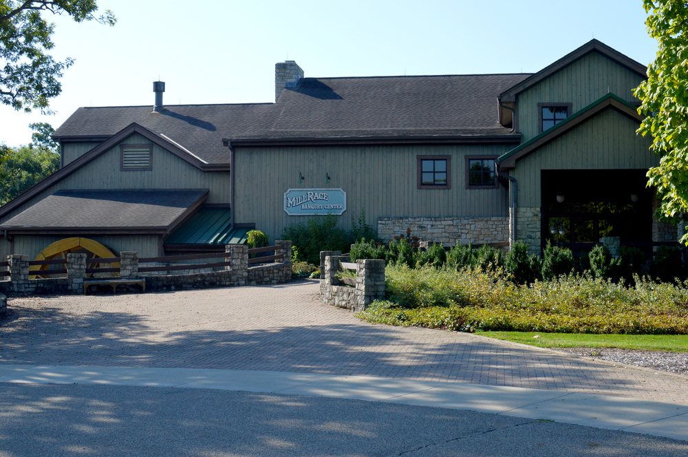 Exterior of the Mill Race Banquet Center