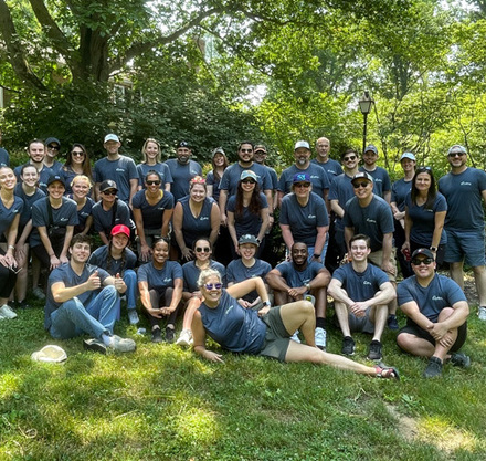 a group of people posing for a photo