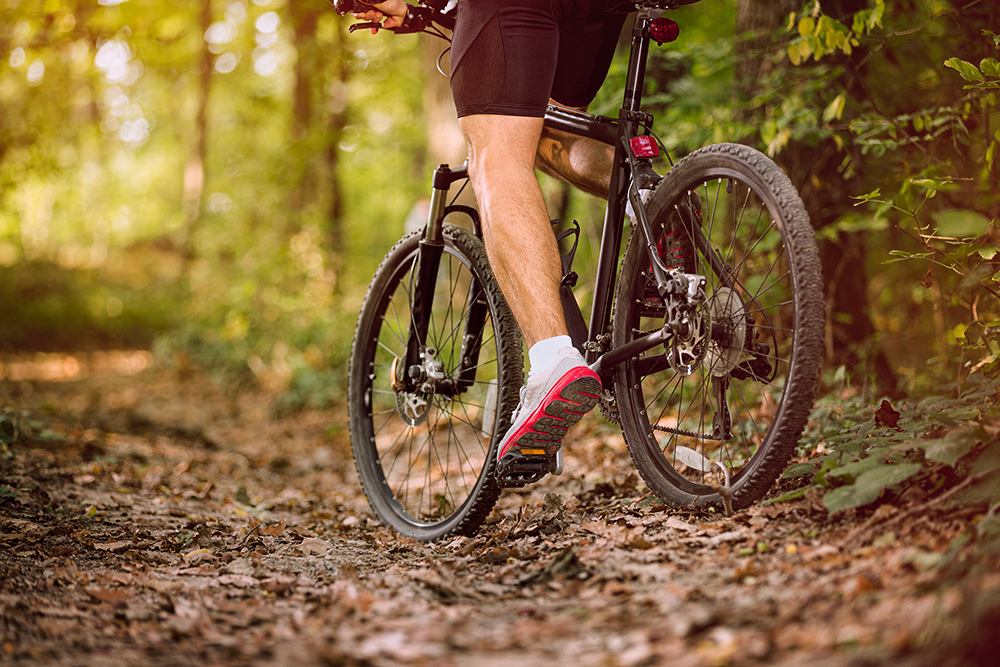 a person riding a bike